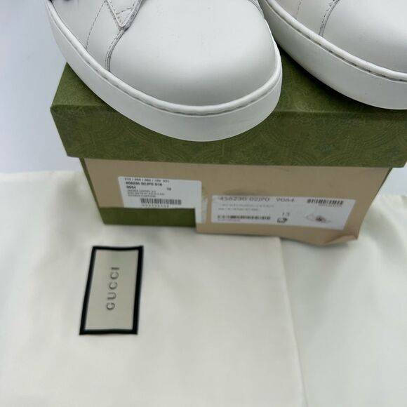 Men’s Gucci, ace embroidered leather sneakers, size 13 made in Italy - Picture 4 of 9